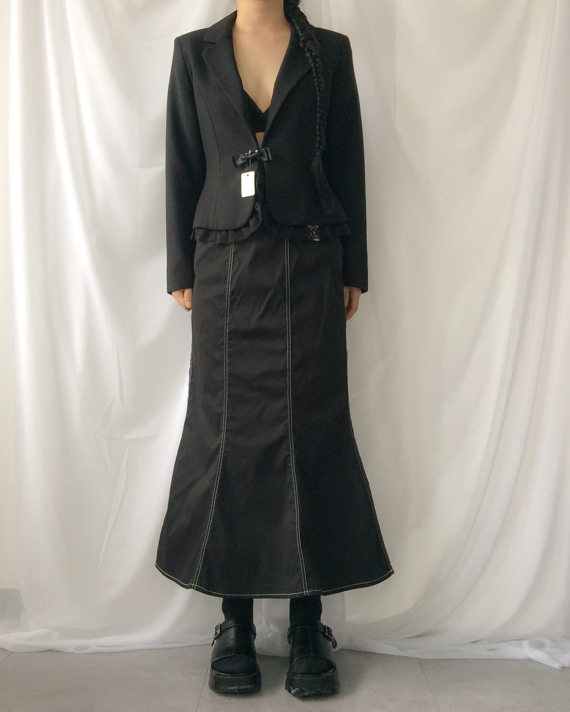 lace trimming ribbon point jacket 상품이미지1
