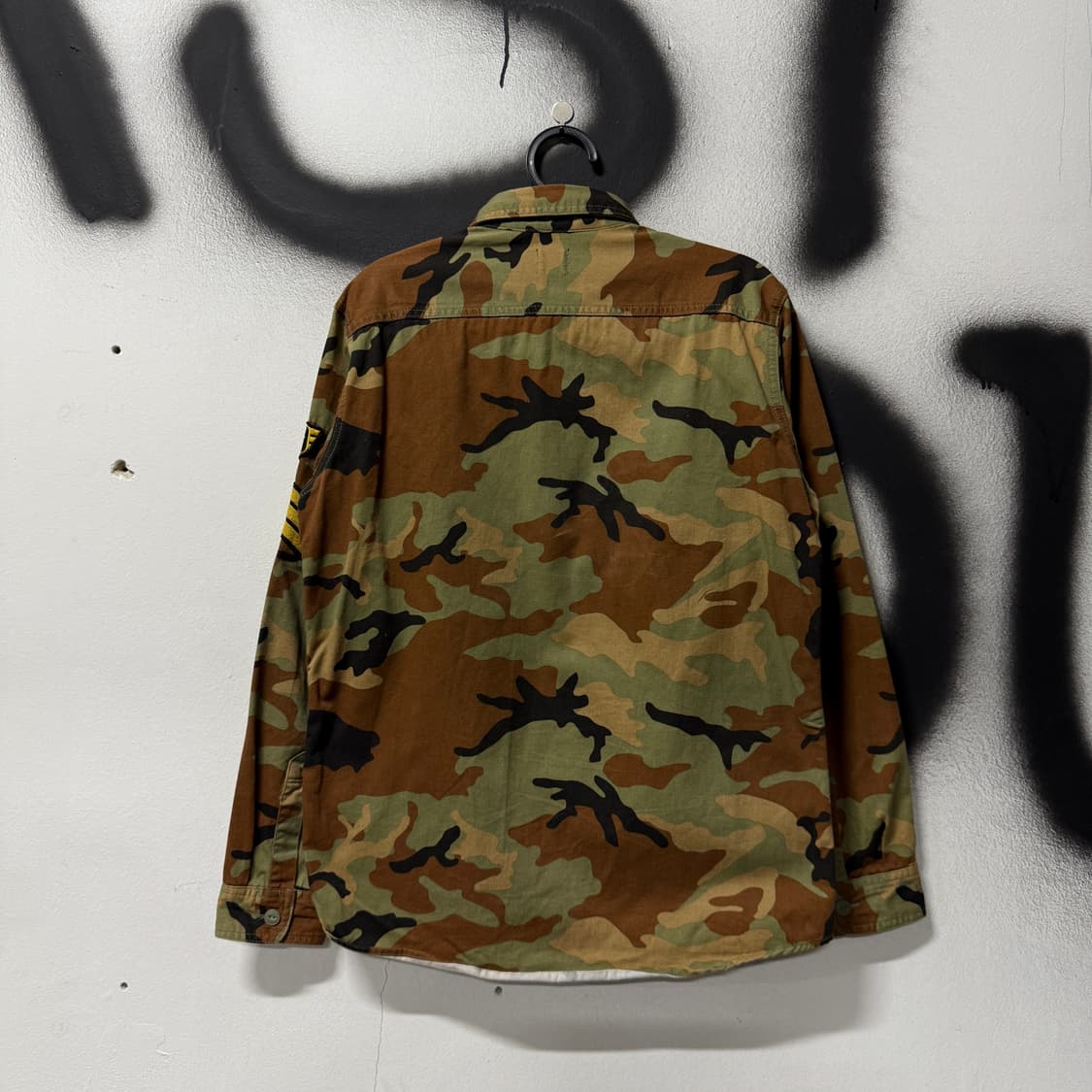 VTG 빈티지 우드랜드 풀 카모 패치 디테일 더블 포켓 긴팔 셔츠 상품이미지2