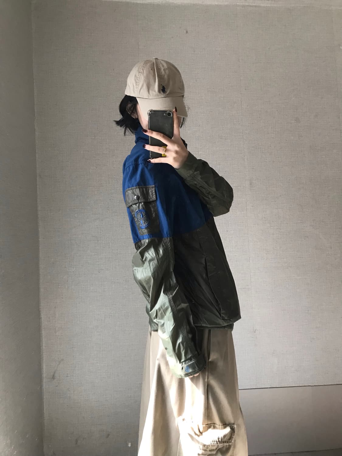 빈폴 카키 블루 포켓 바람막이 상품이미지3