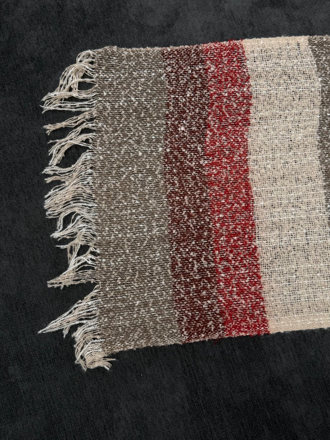 빈티지 컬러 블럭 니트 머플러 상품이미지2