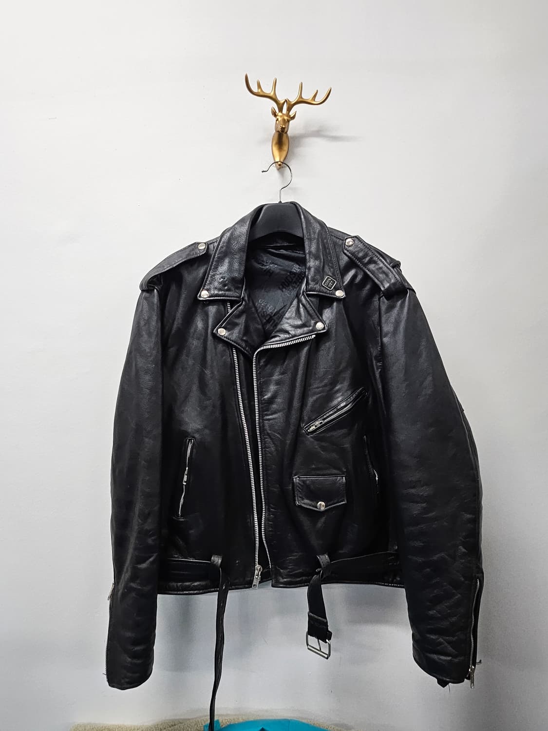 USA 빈티지 소가죽 라이더 자켓 상품이미지1