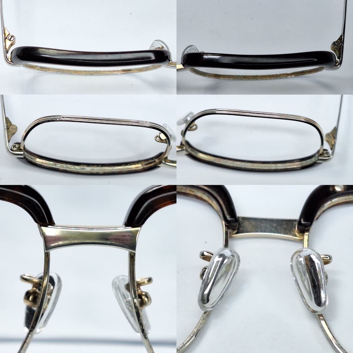 80s 일본 빈티지/no.5117 브로우라인 하금테 안경테 티타늄코패드 상품이미지9