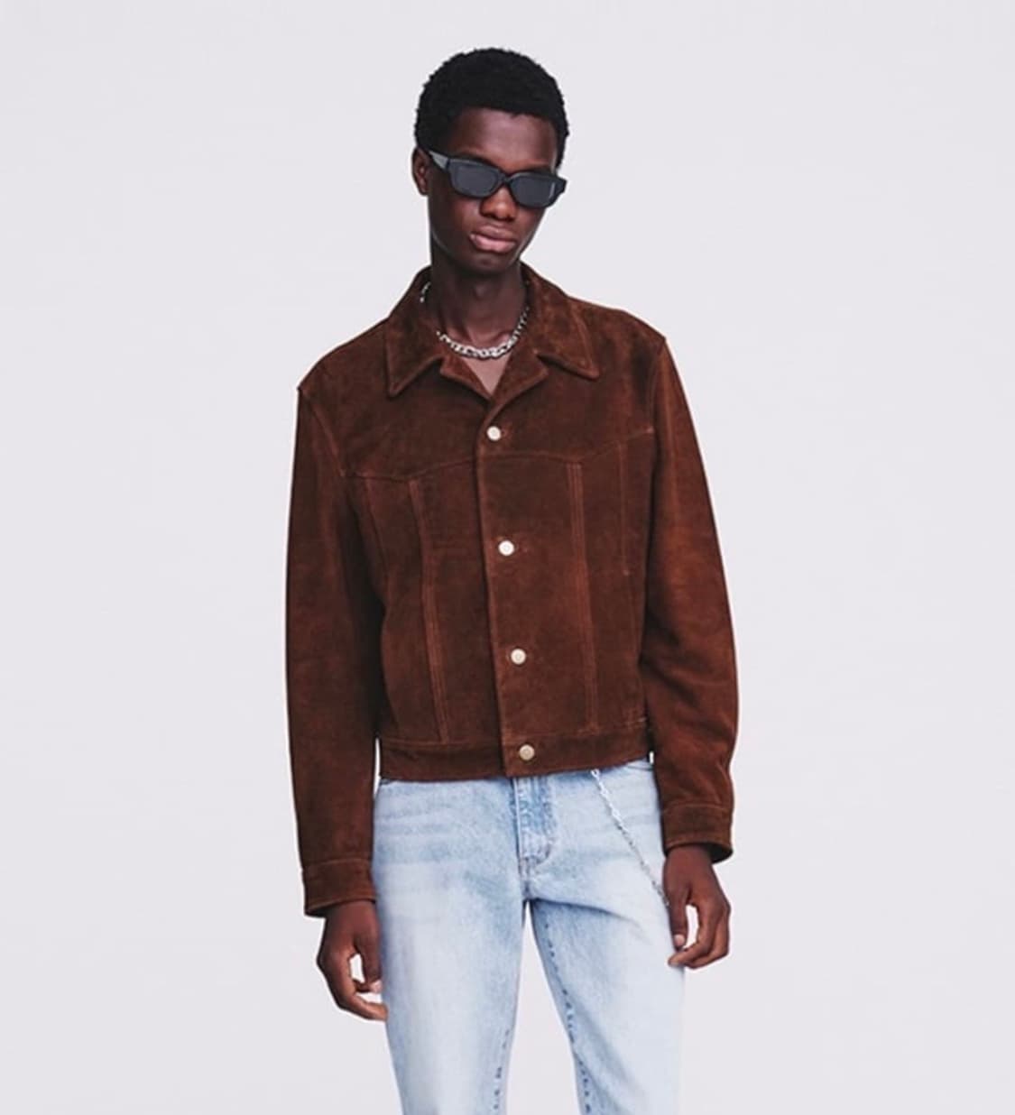 토니웩 웨스턴 스웨이드 크롭 트러커 자켓 상품이미지1