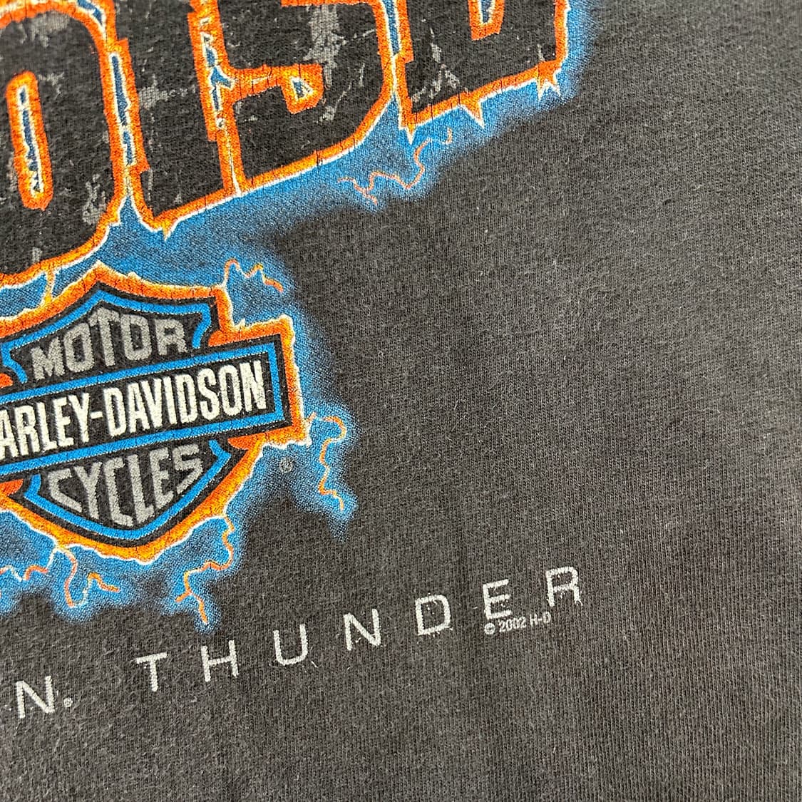 Early 00s USA 할리데이비슨 라이트닝 티셔츠 XL 상품이미지5