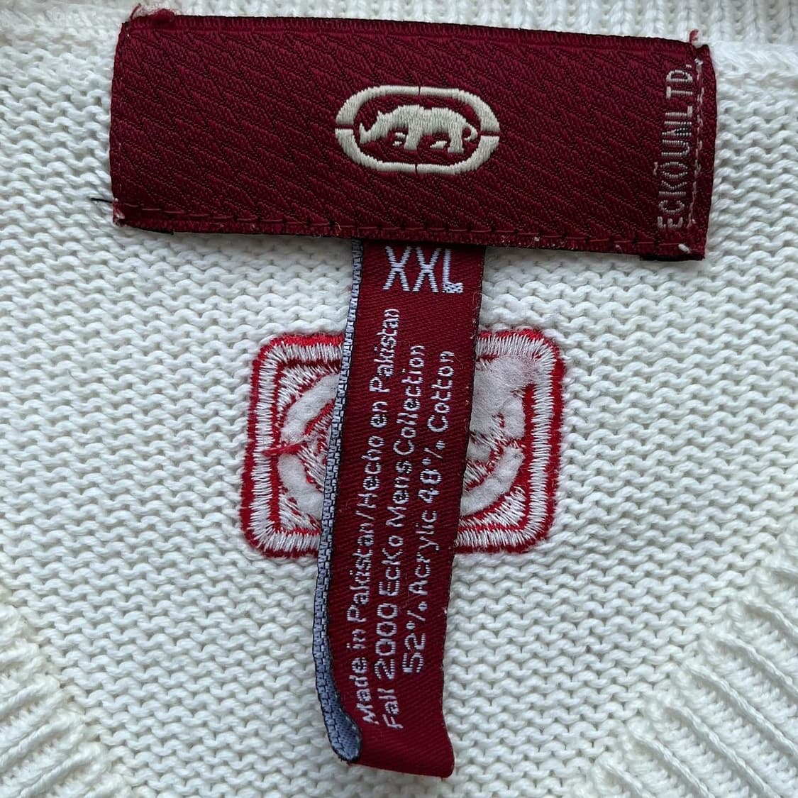 에코 빅스펠아웃 오버사이즈 크림색 코튼 니트 베스트 상품이미지7