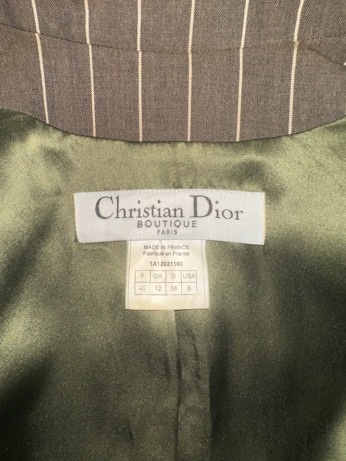Christian Dior 핀스트라이프 플로럴 테일러드 수트 상품이미지7
