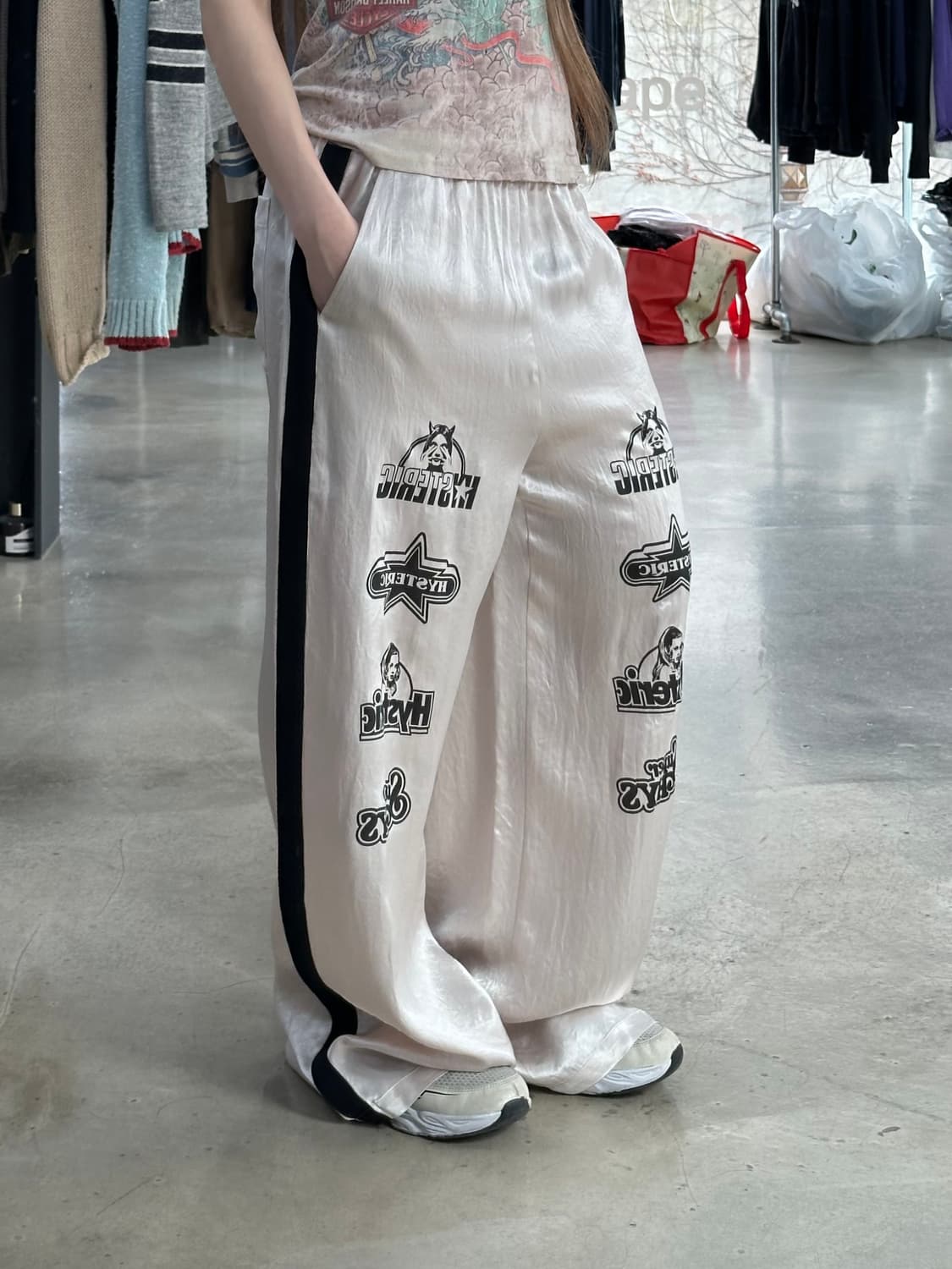 히스테릭글래머 새틴 트랙팬츠 데드스탁 상품이미지3