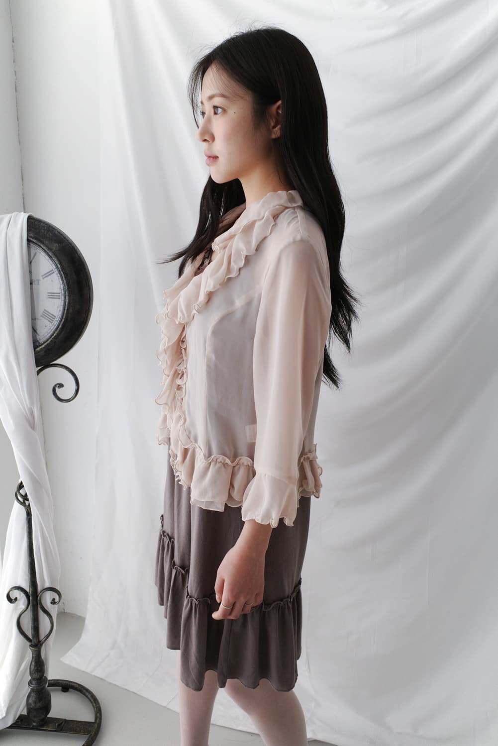 frill see-through cardigun 상품이미지5