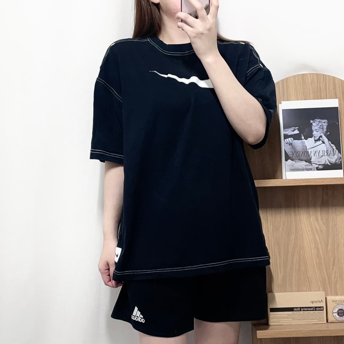 [정품] 나이키 블랙 스티치 빅스우시 반팔티 [ M ] 상품이미지3