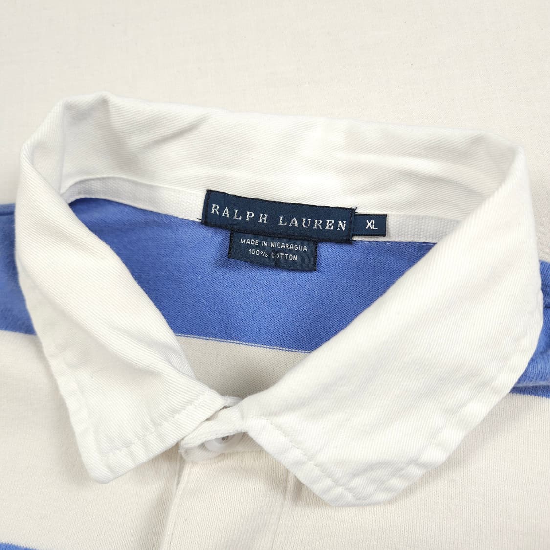 (여성XL) 폴로 랄프로렌 럭비티 흰/파 스트라이프 상품이미지4