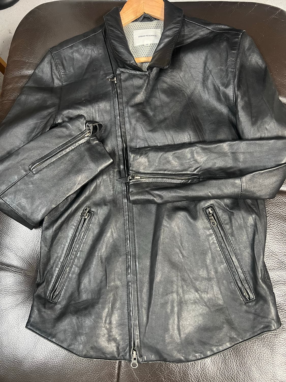 일본 어반리서치 양가죽자켓 38 상품이미지1