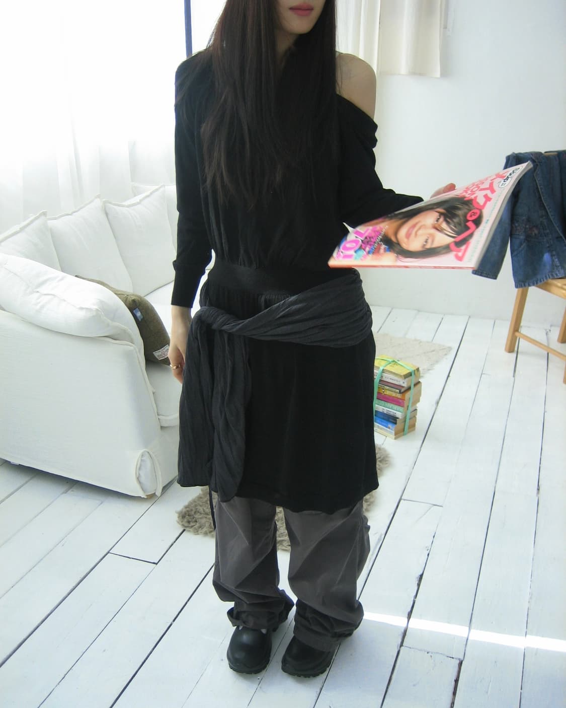 [DESIGNERS REMIX] Black Wool One-Piece 상품이미지1