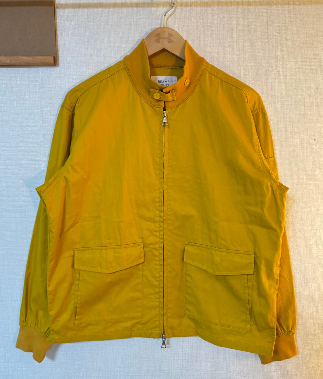 [L]BEAMS 빔즈 라이트 옐로우 블루종 자켓 상품이미지1
