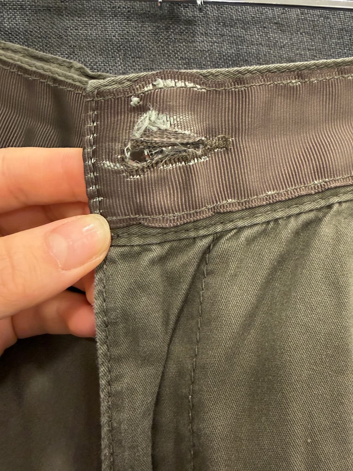 Olive Shirred Capri Pants 상품이미지4