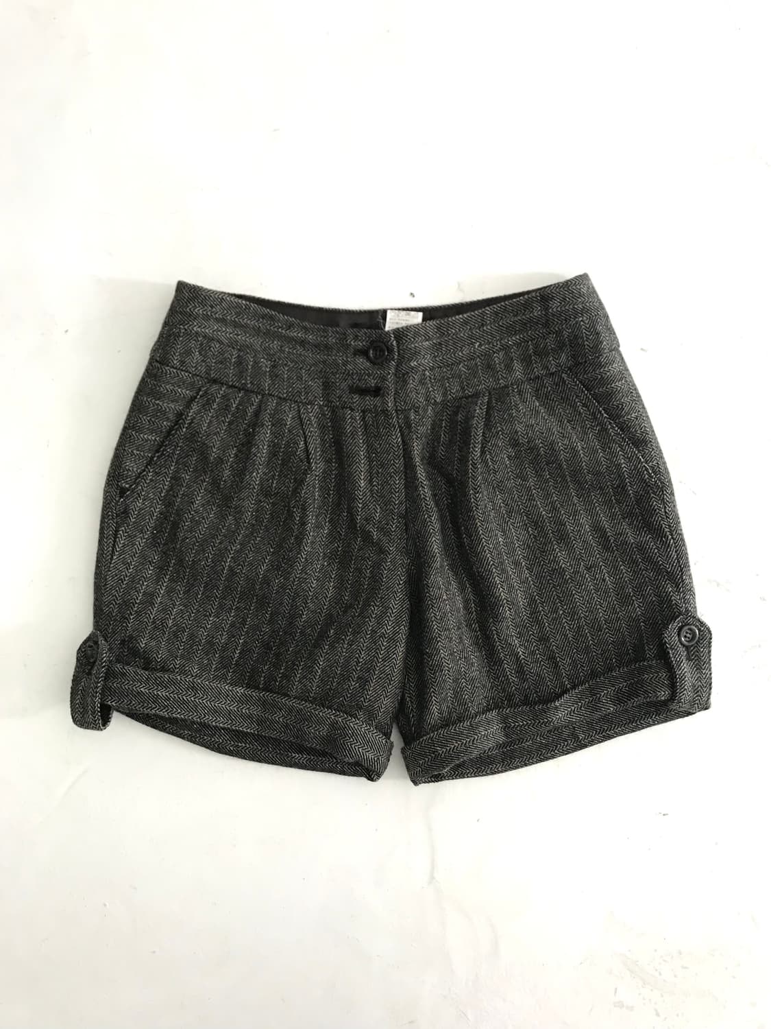 Wool check roll-up half pants 상품이미지3