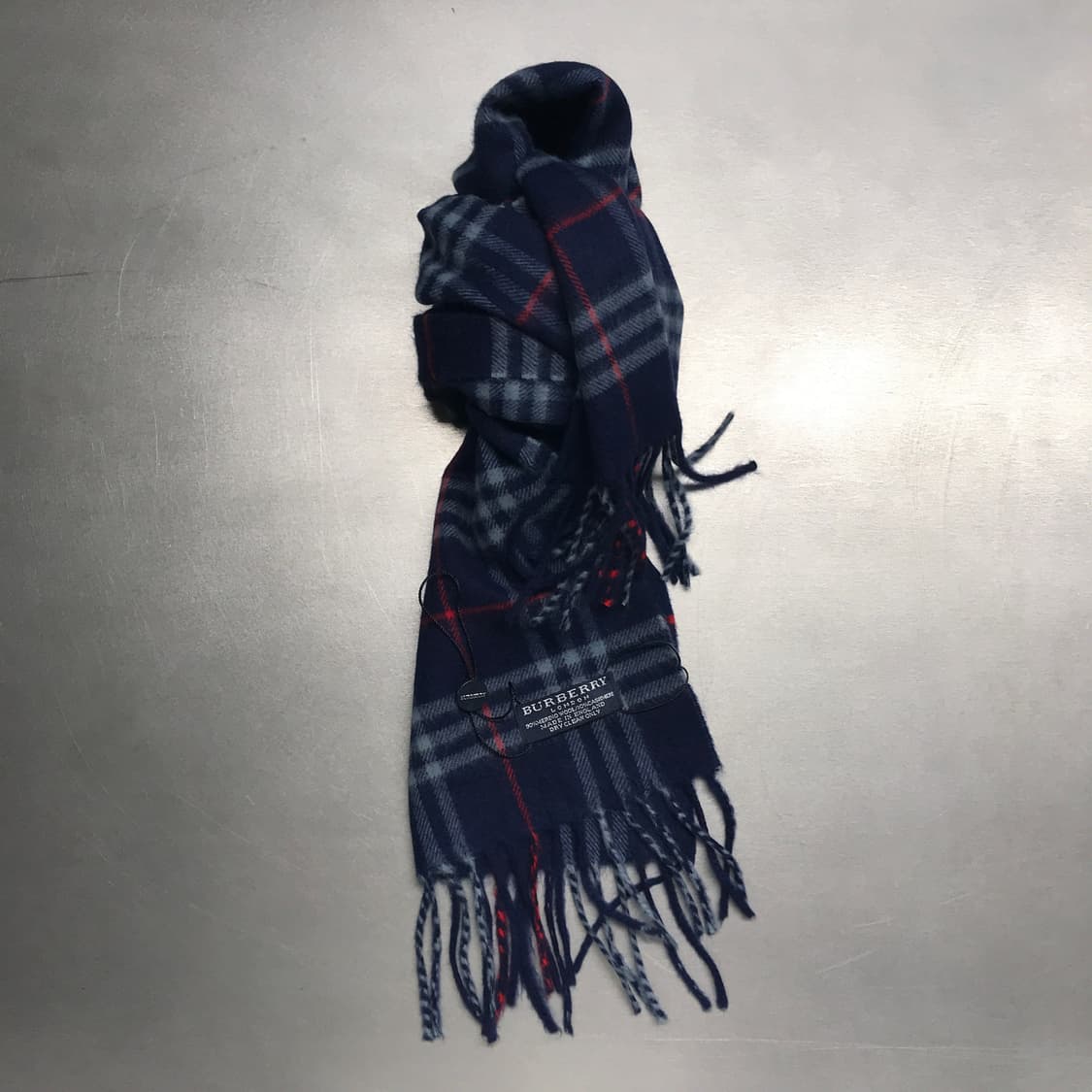 버버리 정품 메리노/캐시미어 머플러 네이비 상품이미지1