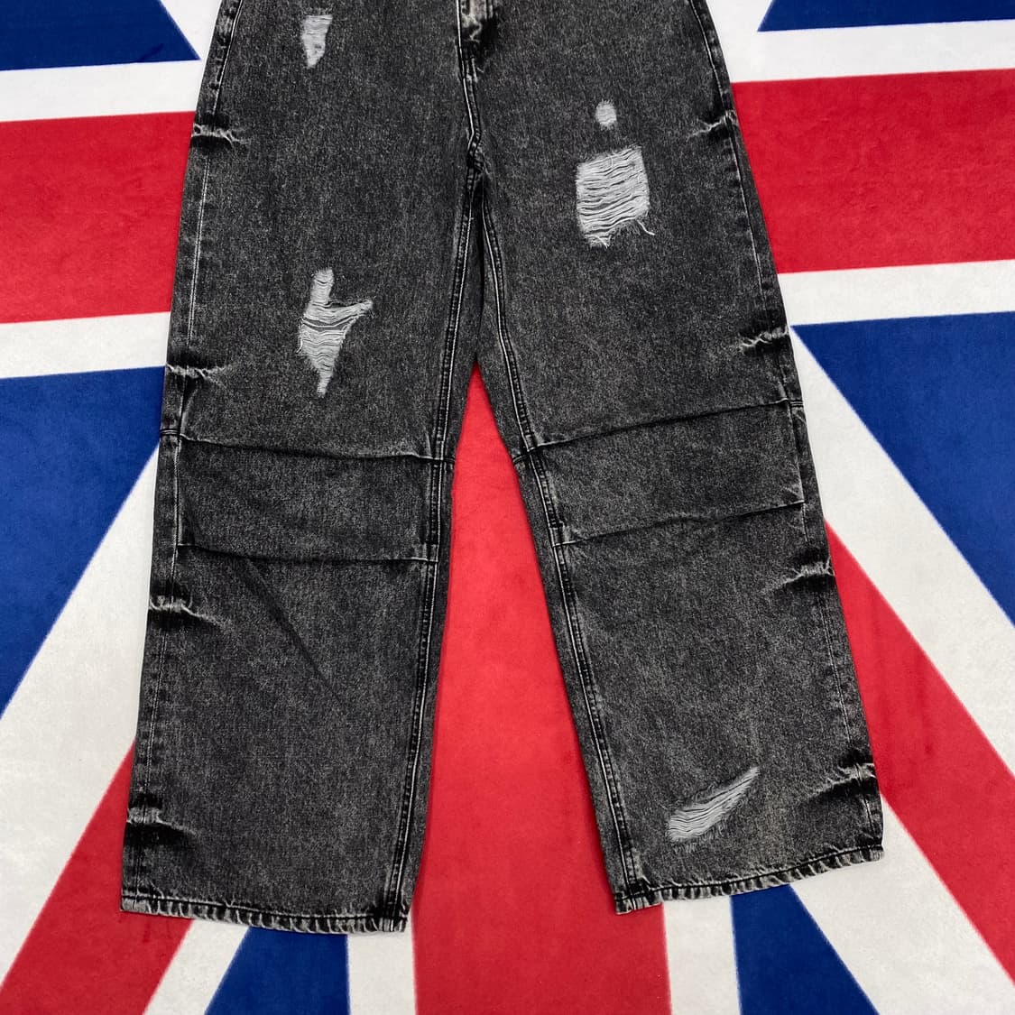 빅유니온 와이드 흑청데님 M 상품이미지3