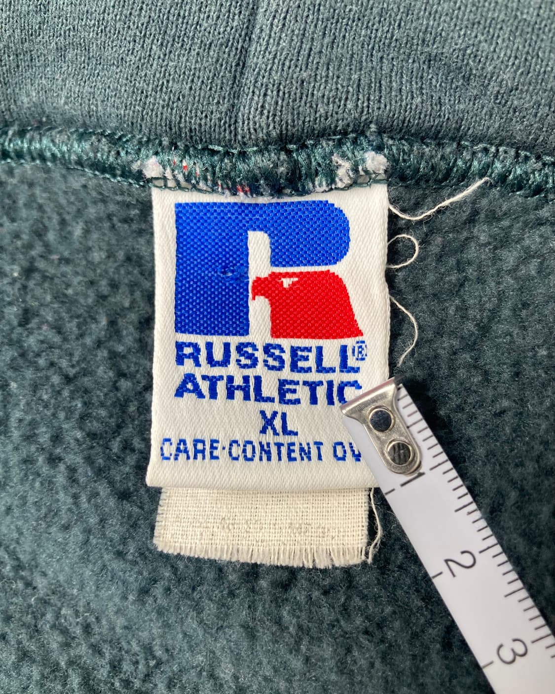 90s Russell Zip Up Hoodie (sage green) 상품이미지3