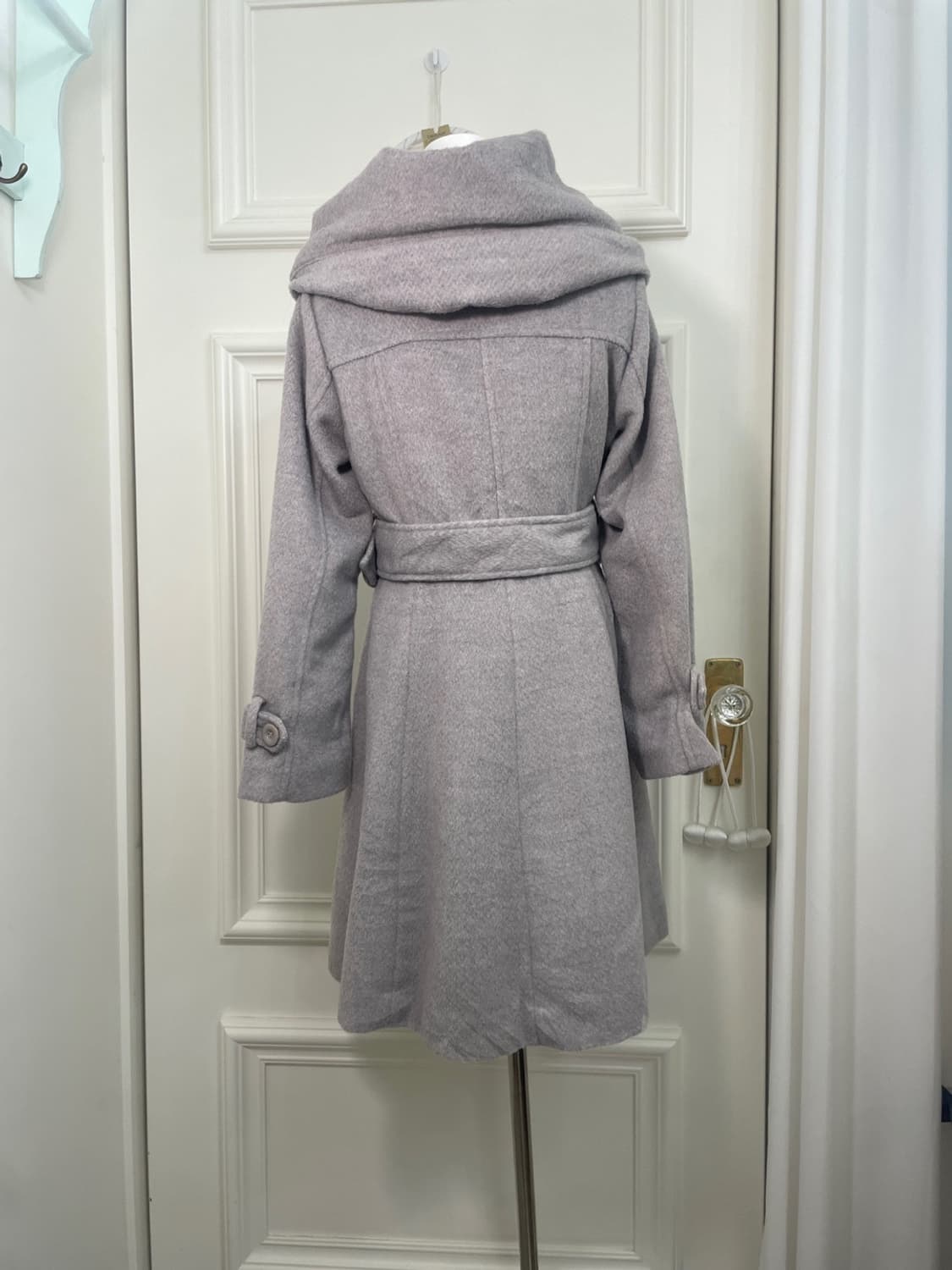 CECIL MCBEE gray big collar belt point c 상품이미지3