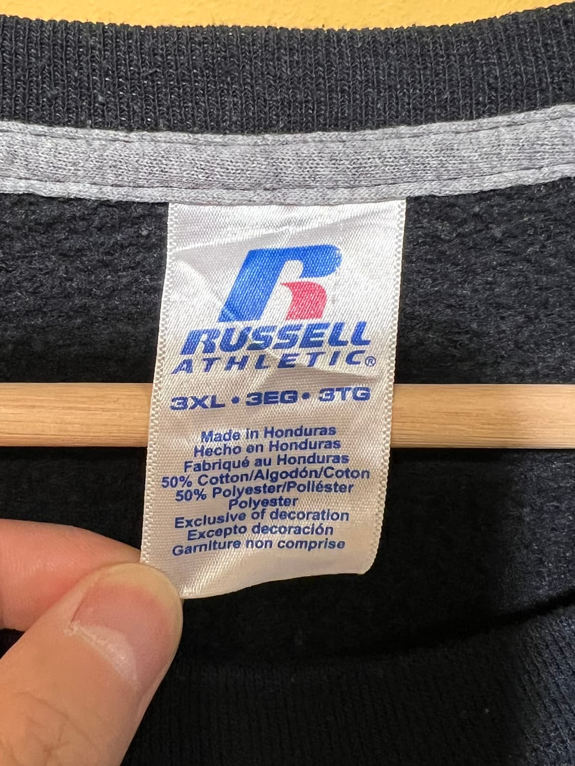 [3XL] 러셀 애슬레틱 무지 기모 맨투맨 네이비 상품이미지6