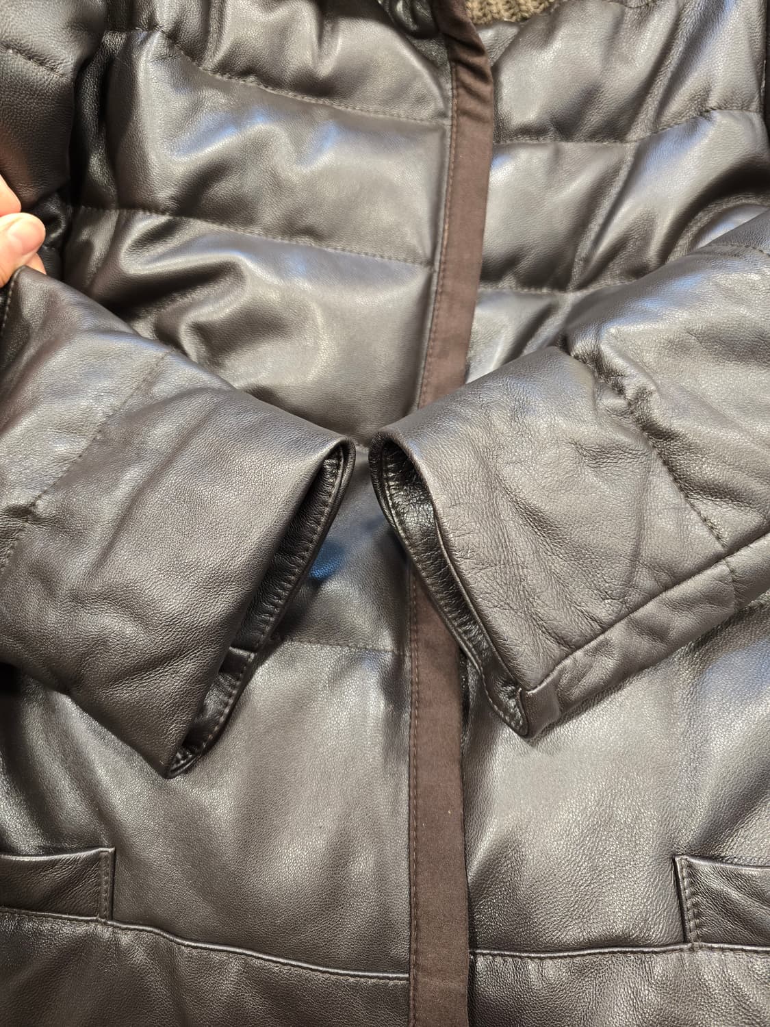 발렌시아 VALENCIA 양가죽 롱 패딩 55(S) 상품이미지5