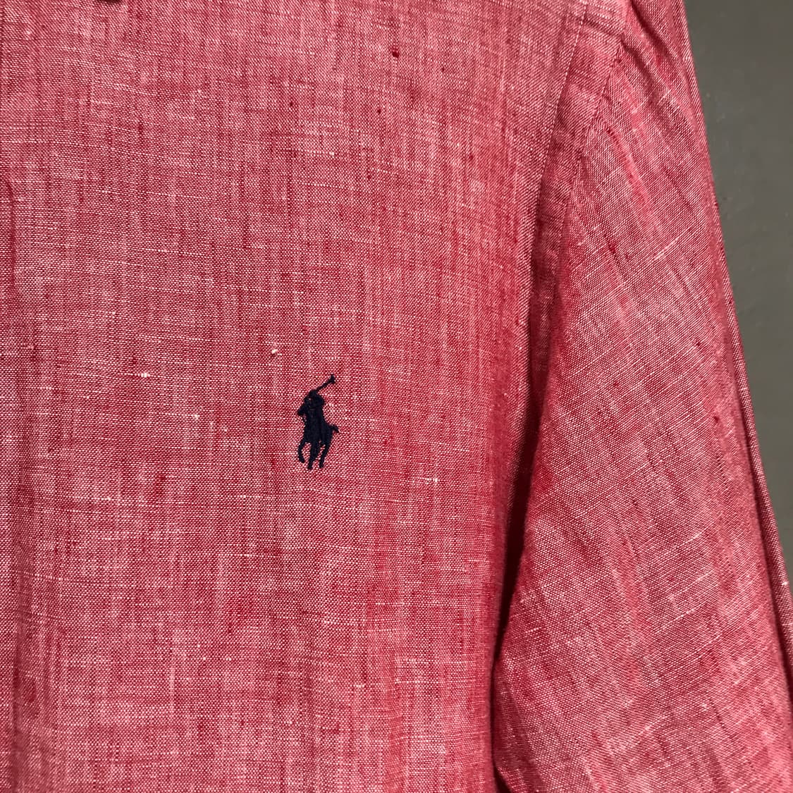 폴로 랄프로렌 린넨 셔츠 레드 S 상품이미지4