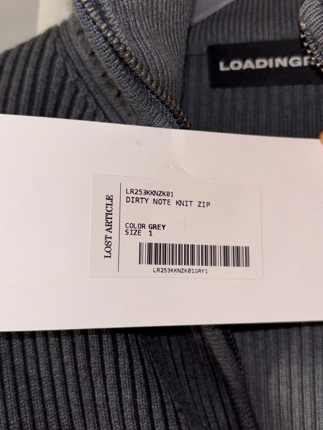로딩룸 DIRTY NOTE KNIT ZIP 상품이미지3