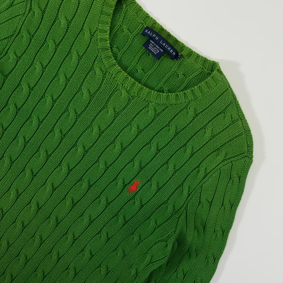 Polo  폴로 랄프로렌 자수 코튼 우먼스 꽈배기 니트 상품이미지3