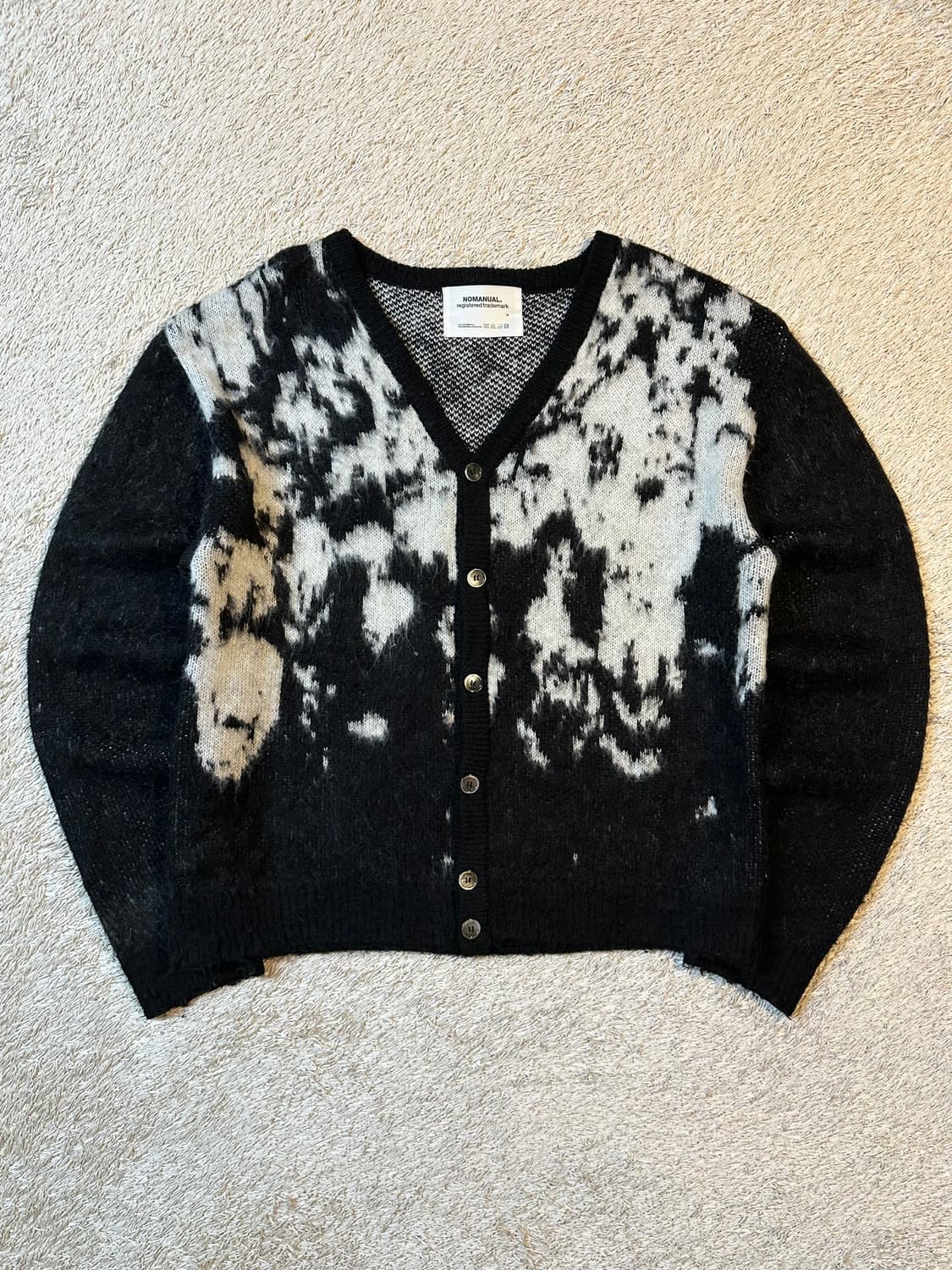 노매뉴얼 NOMANUAL PPS HAIRY 가디건 블랙 상품이미지1