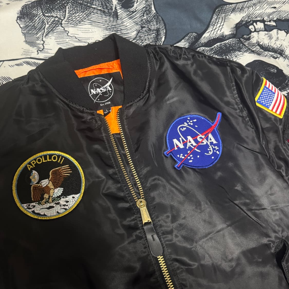 나사 MA-1 항공점퍼 L사이즈 상품이미지2