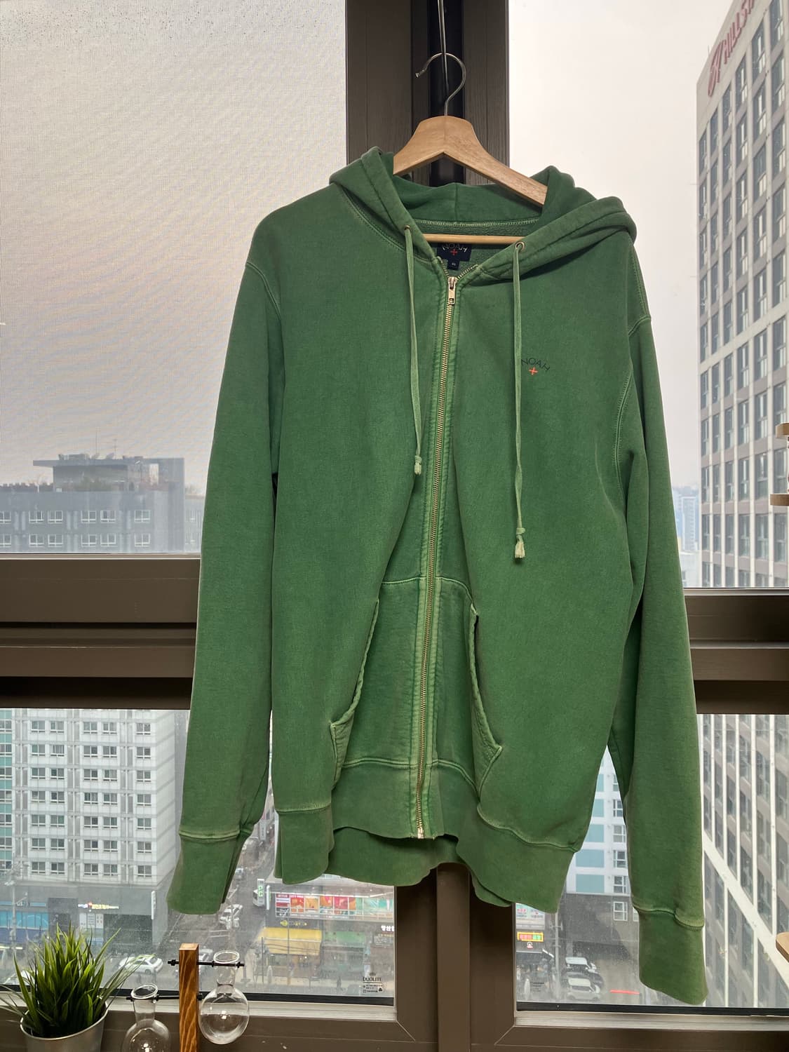 노아 NYC 후드 집업 그린 상품이미지2