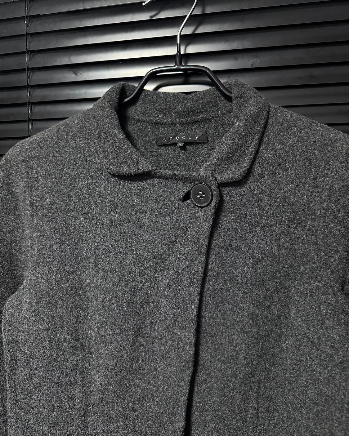 Theory 띠어리 울 코트 2버튼 차콜 S 하이넥 락시크 펑크 일본 상품이미지5