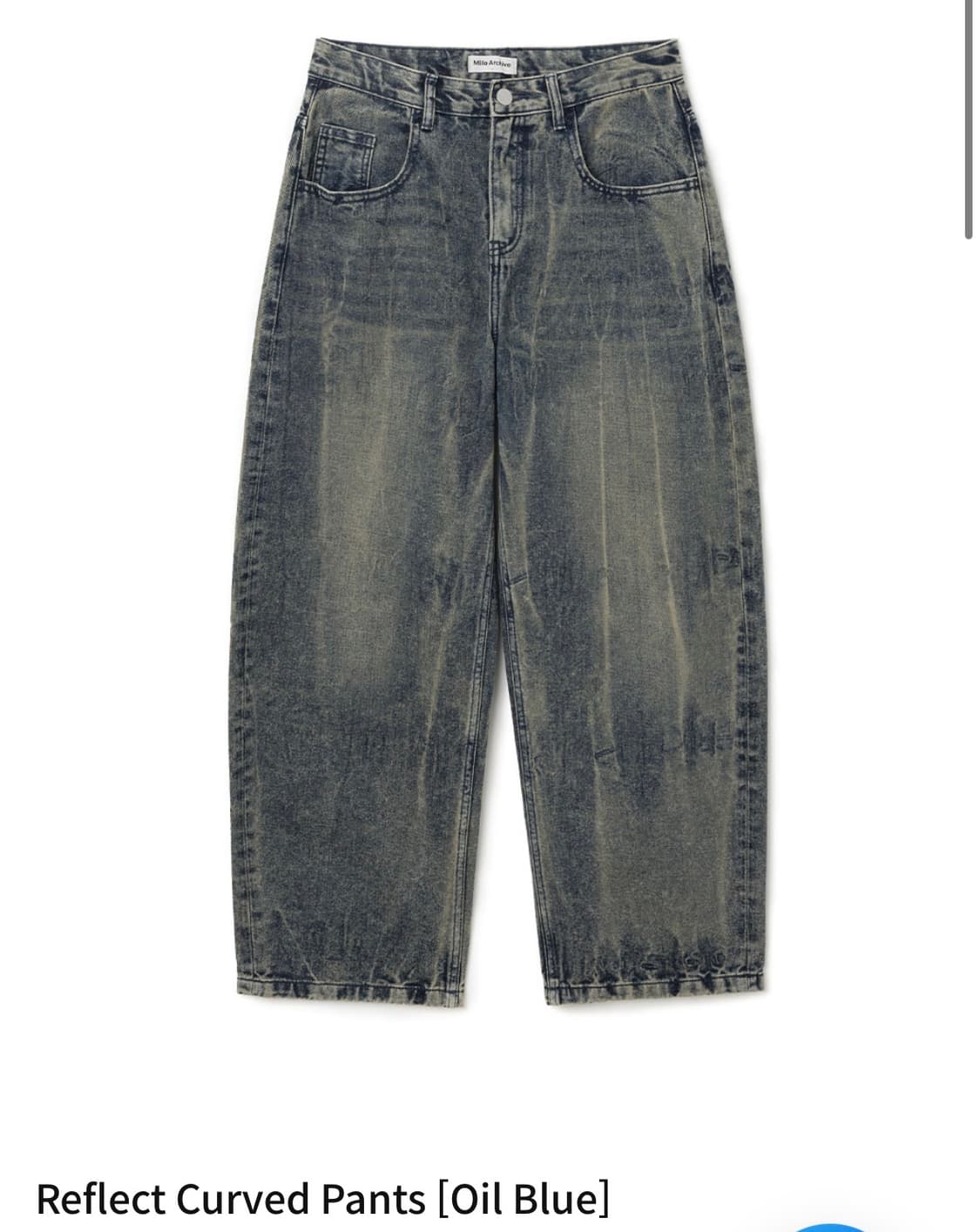 Reflect Curved Pants [Oil Blue] 상품이미지1