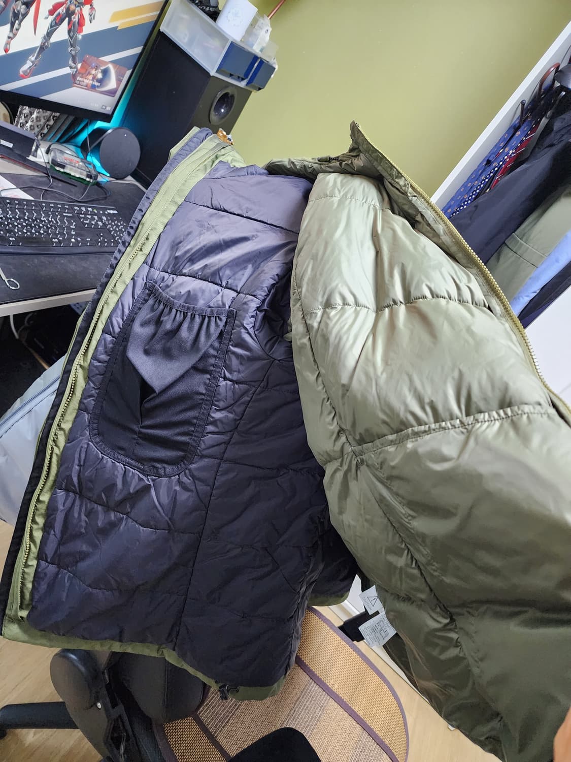 노스페이스 히말라야 SUMMIT 리얼벤트 카키칼러 105사이즈 XL팝니다 상품이미지8