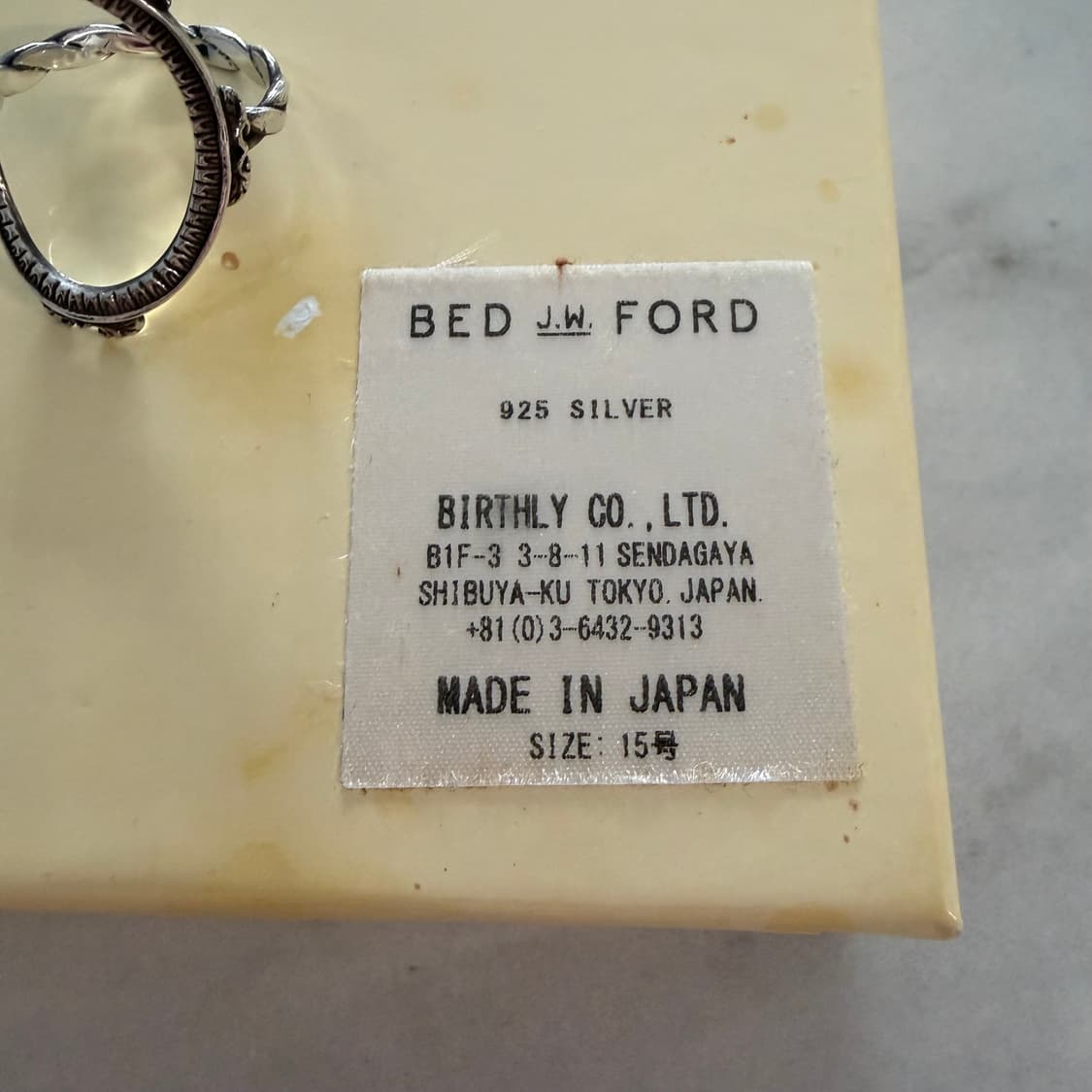 베드포드 Bed J.W. Ford 실버 925 미러 링 반지 15호 상품이미지10