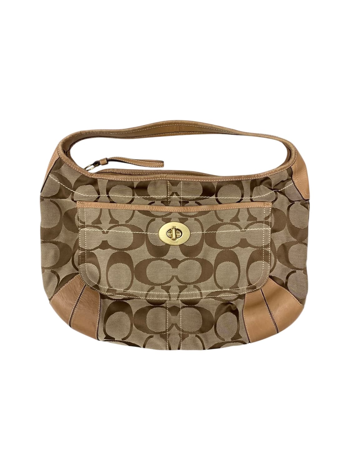 코치 y2k 베이지 버클 호보백 상품이미지1