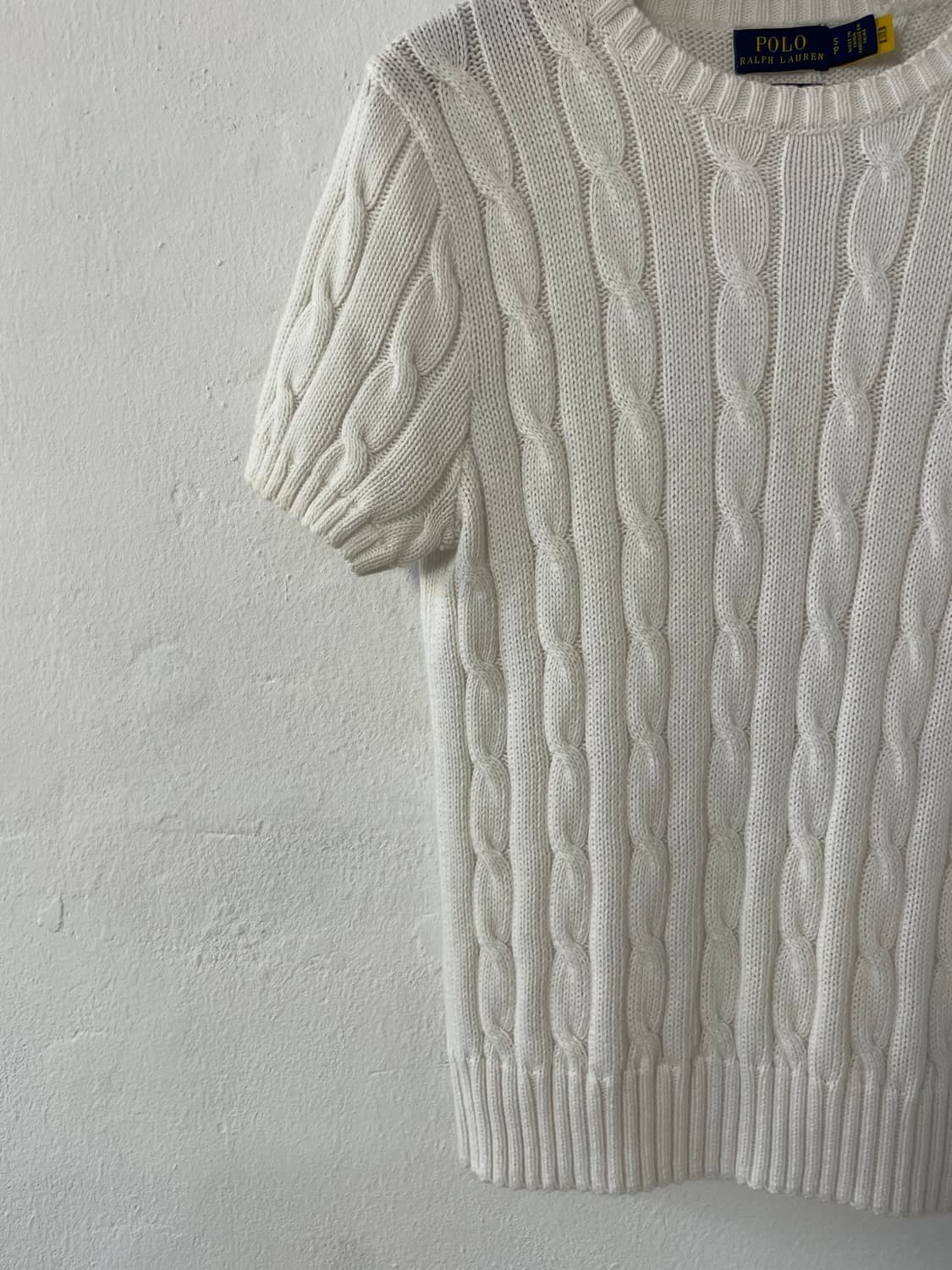 폴로 케이블 반팔 니트  상품이미지3