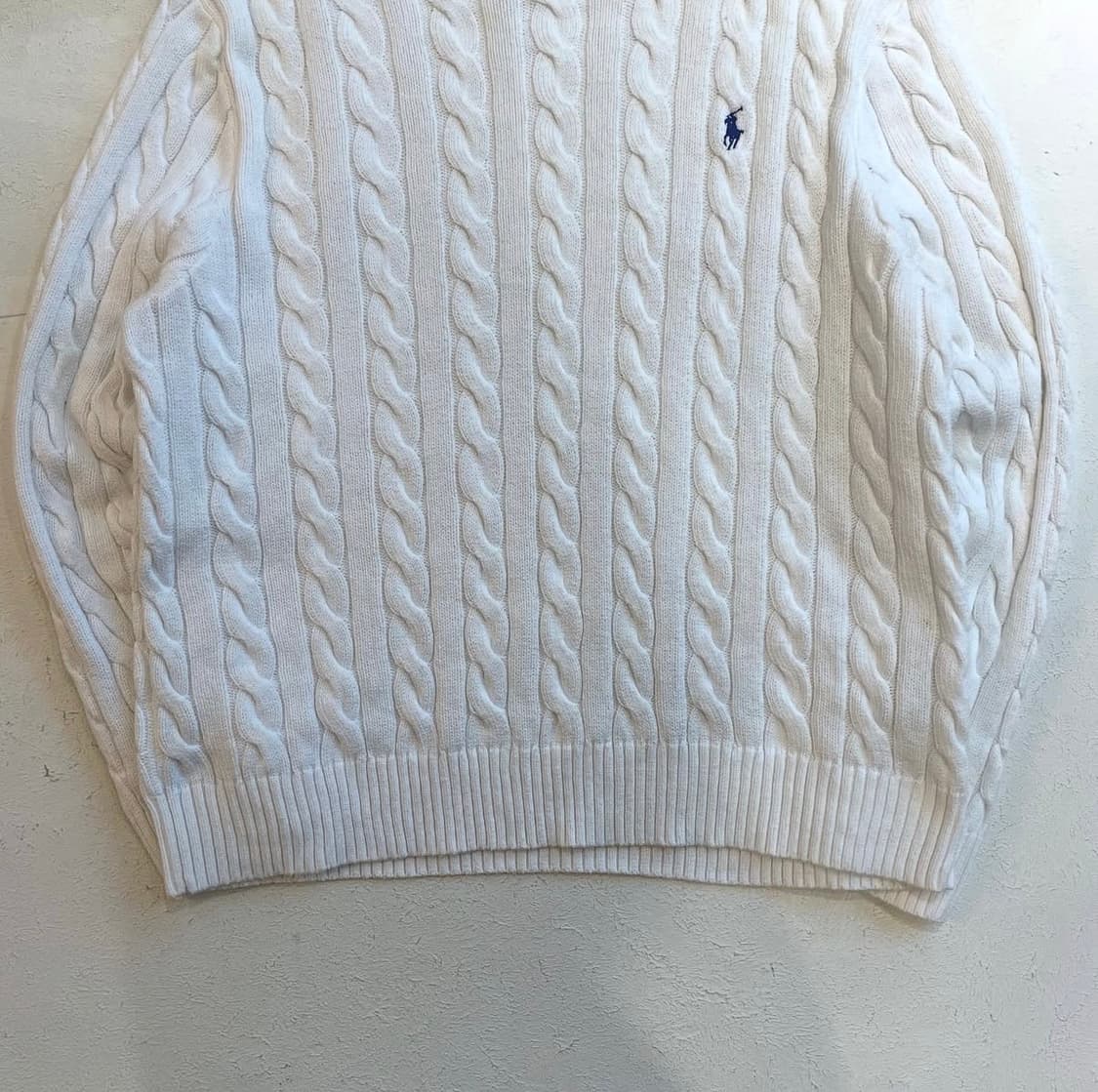 폴로랄프로렌 화이트 케이블 스웨터 상품이미지3