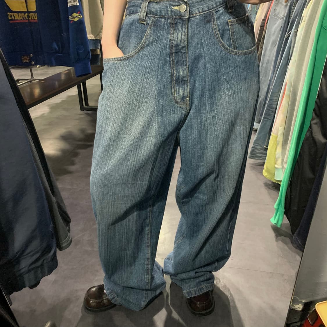 [IM] MARQ75 슬럽 워싱 힙합 데님 팬츠 상품이미지6