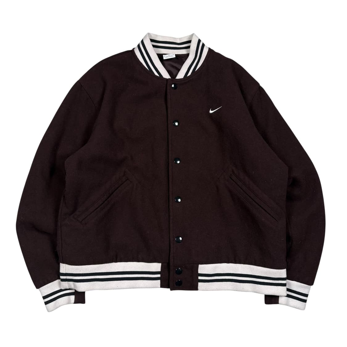 나이키 다크 브라운컬러 모직 바시티 자켓 상품이미지1