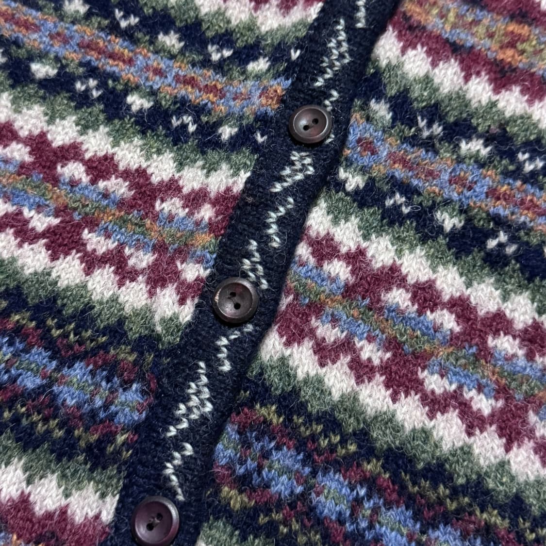 Paul Harris 셔틀랜드 울 100% 페어아일 가디건 L 상품이미지3