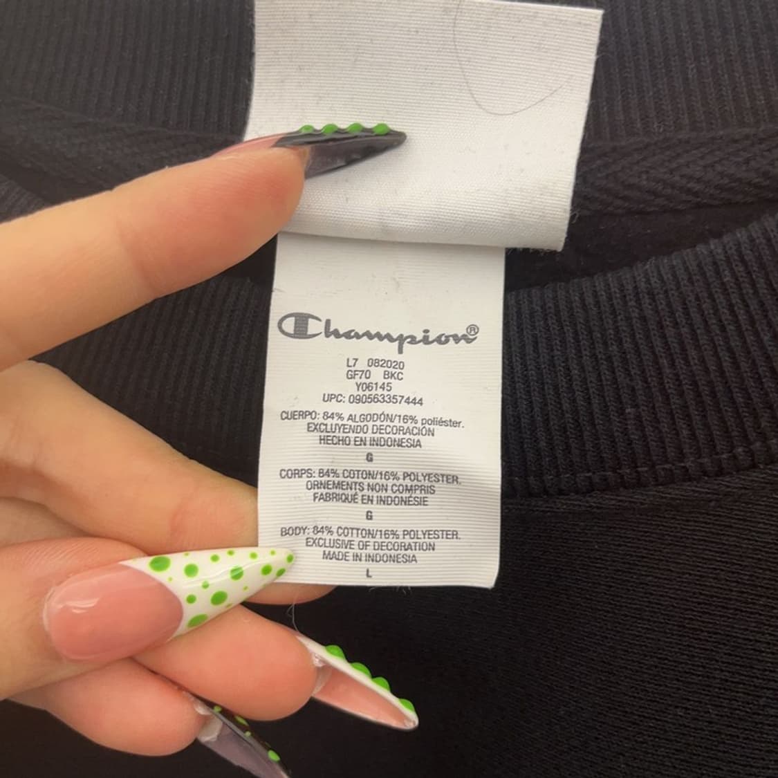 챔피온 리버스위브 자수패치 모던 약기모 맨투맨 L C09180 상품이미지6