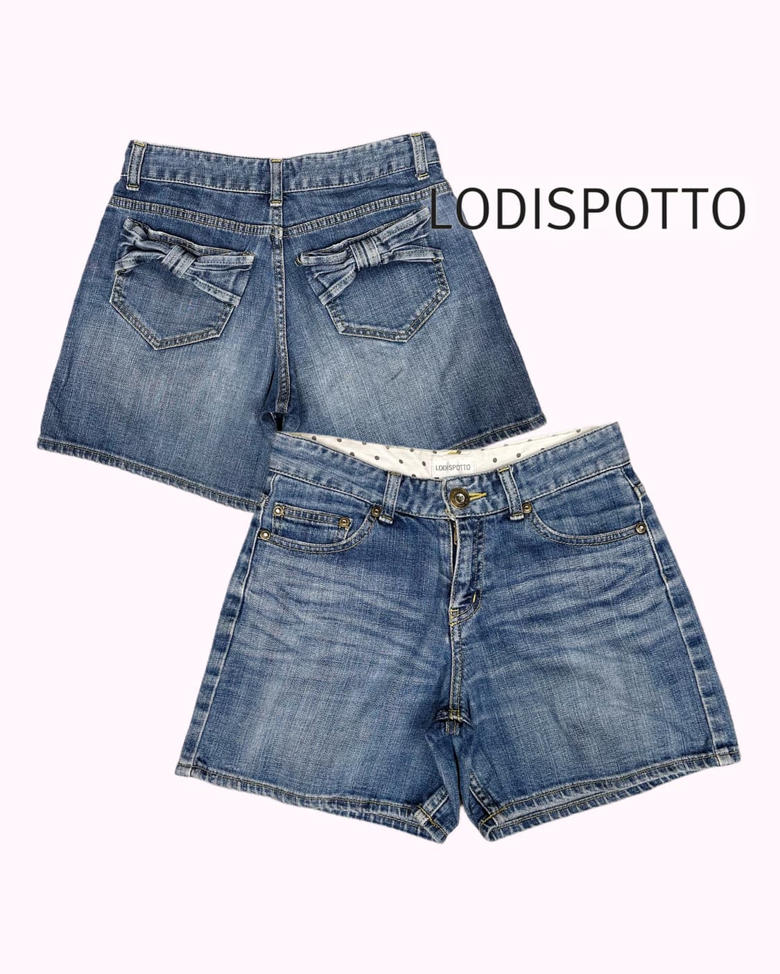 ribbon pocket denim shorts 상품이미지1