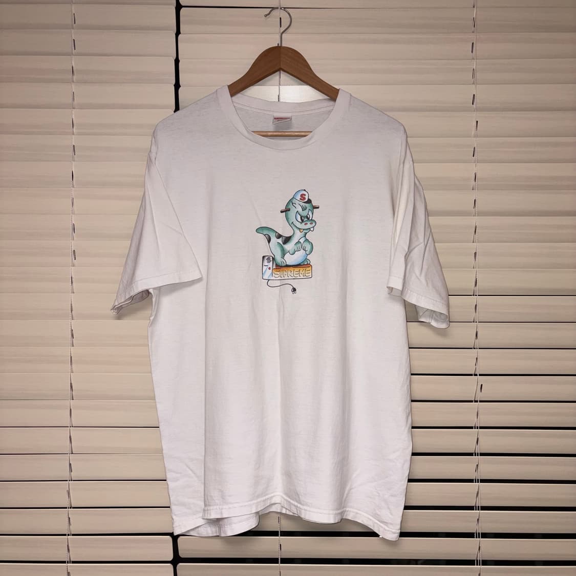 슈프림 Supreme 20SS 다이노소어 공룡 반팔 티셔츠 화이트 L 상품이미지1