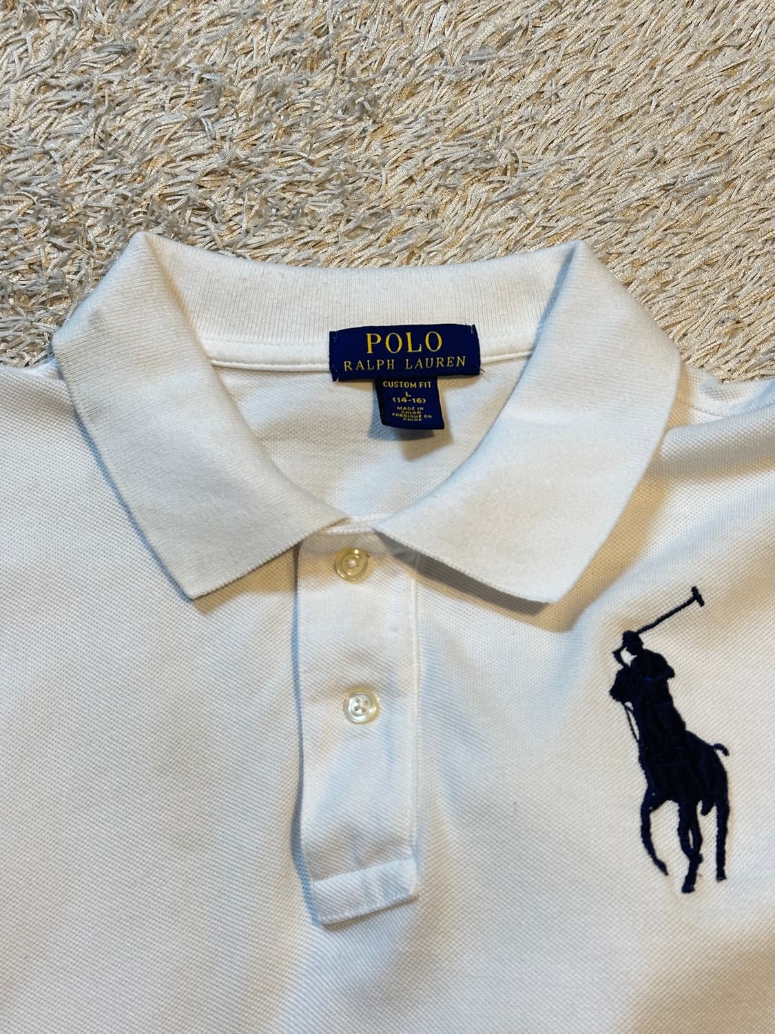 폴로 랄프로렌 신형 빅포니 로고 PK 긴팔 카라티 화이트 상품이미지7