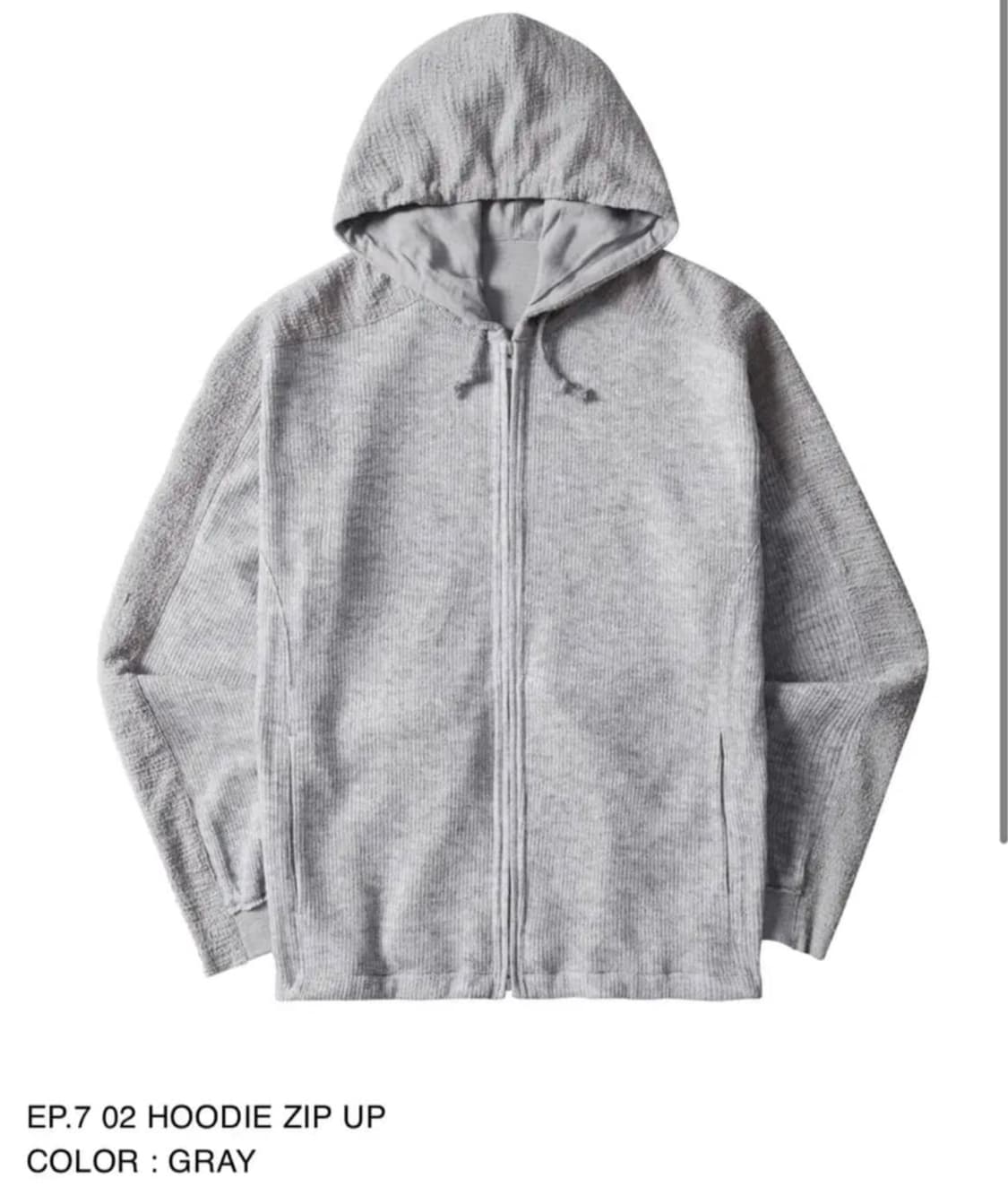 XLIM EP.7 02 HOODIE ZIP UP L,M 구매 엑슬림 후드 상품이미지1