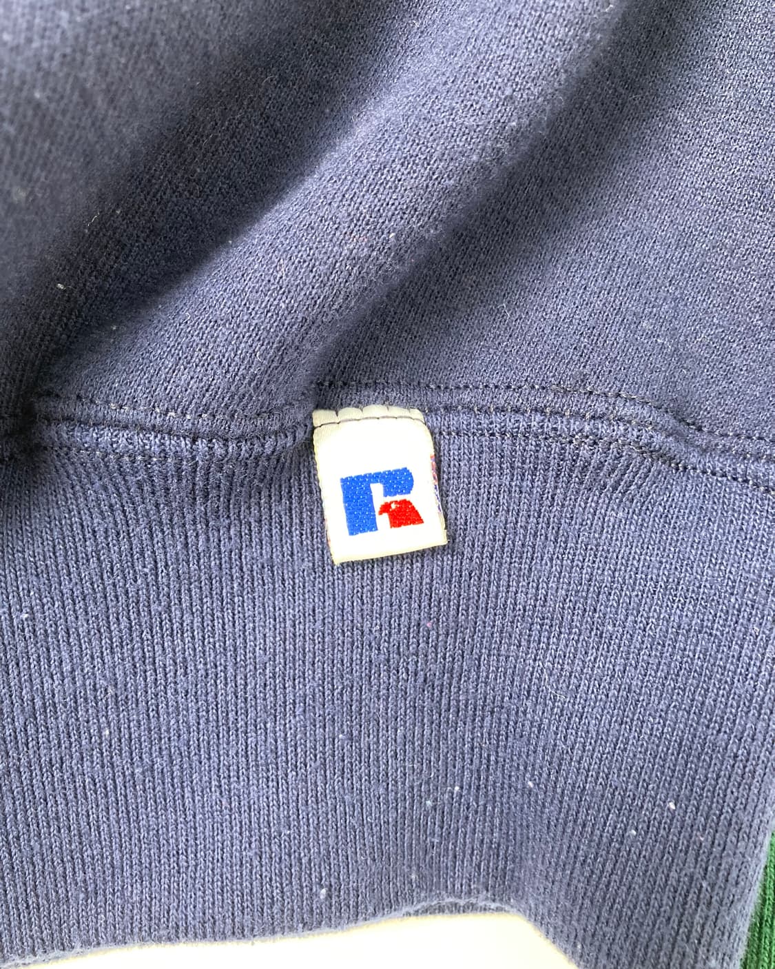 90s Russell Hoodie (navy/green) 상품이미지5