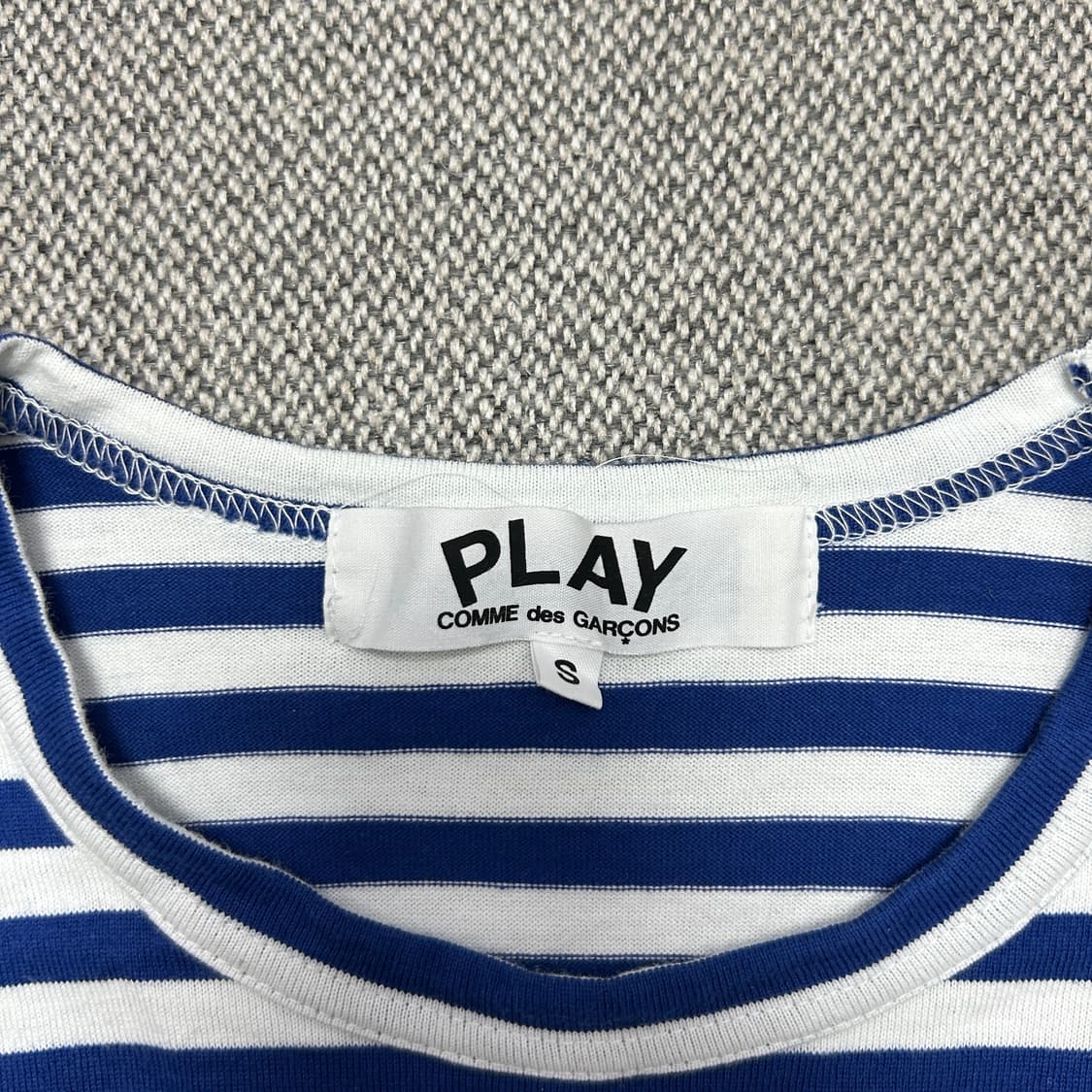 꼼데가르송 우먼스 스트라이프 보더티(S) 상품이미지2