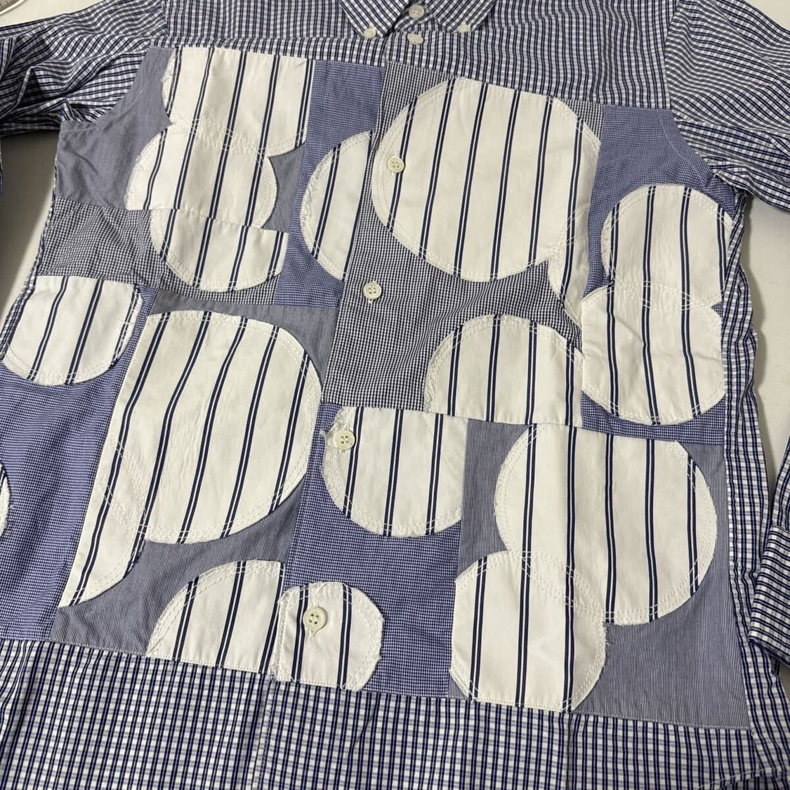 15aw 꼼데가르송 옴므 패치워크 셔츠 xs 상품이미지3
