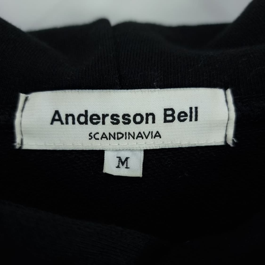 [앤더슨벨] 그래픽 프린팅 오버핏 후드티 블랙 M19007 상품이미지9